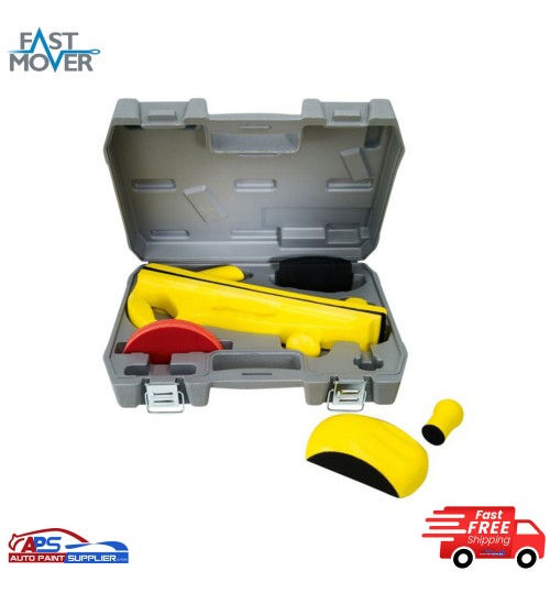Fast Mover FMT5519 Hand Sanding & Rubbing Block Kit Hook & Loop 6 Piece Kit
